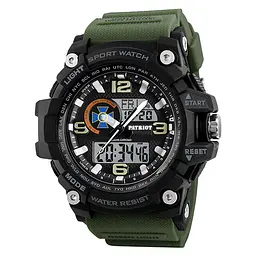 Чоловічий наручний годинник 012AGSBU СБУ Чорні з зеленим + Коробка. Patriot acs0031015 - мініатюра 2
