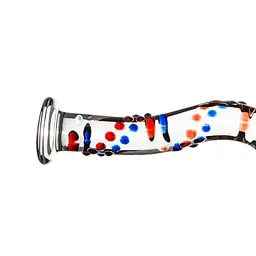 Скляний дилдо з вигинами та малюнком Gildo Glass Dildo No. 3 - мініатюра 3