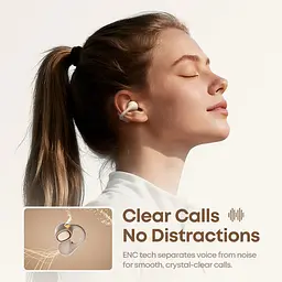 Навушники Langsdom бездротові кісткові кліпси T60 Open-Ear спортивні блютуз TWS зі спрямованим звуком та шумоподавленням - мініатюра 9