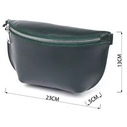Шкіряна сумка на пояс Shvigel 16390 зелена - мініатюра 7