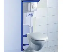 Інсталяція для унітазу Grohe Rapid SL 38721001 + овальна кнопка Skate Air Хром 30412 - мініатюра 4
