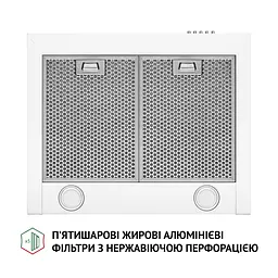Витяжка купольна PERFELLI K 6210 WH 700 LED - мініатюра 5