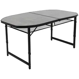 Складний стіл Bo-Camp Northgate Oval 150x80 cm Black/Grey (1404188), Сірий