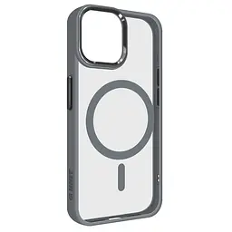 Чехол Apple iPhone 15, Unit MagSafe, серый, прозрачный, магсейф, противоударный, магнитный, панель-накладка с поддержкой MagSafe, с поддержкой беспроводной зарядки, TPU+PC, защита всего корпуса, ударопрочный, ArmorStandart (ARM74876)