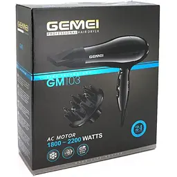 Професійний фен для волосся Gemei GM-103 Box - мініатюра 5