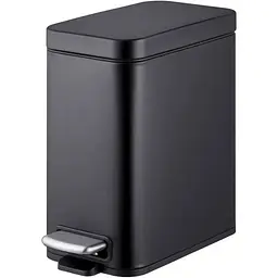Відро для сміття Mixxus Premium Quadro-TC0105 5 л з плавним закриттям прямокутне Black MI7061, Чорний матовий