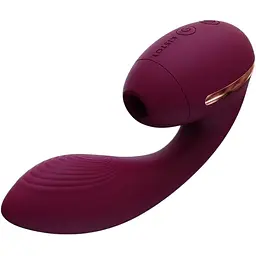 Вакуумний вібратор KisToy Tina Mini Violet Вагінально-кліторальний Violet