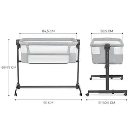Приставне ліжечко-люлька Kinderkraft Neste Up 2 Light Grey (KLNEUP02LGR0000) - мініатюра 7