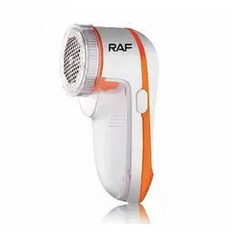 Акумуляторна машинка для видалення катишків із 3 ножами 45 мм Lint Remover RAF R.4100 прилад для зняття ковтунців з одягу та насадкою для чищення меблів з знімним резервуаром Білий з помаранчевим