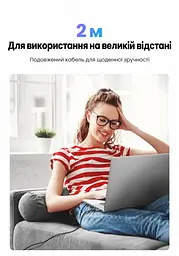 Кабель UGREEN US535 USB-C - USB-C PD 240 Вт 1 м темно-сірий (15311) - мініатюра 12