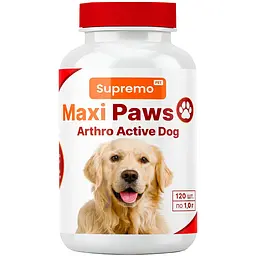 Вітаміни Supremo Maxi Paws артро для суглобів для активних собак 1 г х 120 таб.