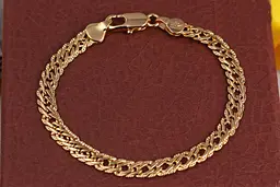 Браслет Xuping Jewelry ромб з огранюванням 23 см 5 мм золотистий