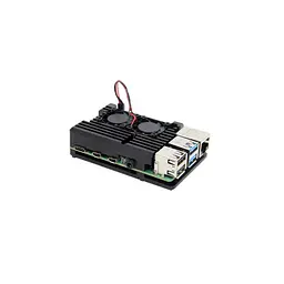 Додаткове обладнання для Мікро ПК Raspberry Pi радіатор для 4B алюмінієвий з 2 кулерами (RA503)