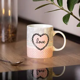 Чашка порцелянова Love 400 мл, рожевий Liling Rongxiang Ceramic RX-N240143PK - мініатюра 9
