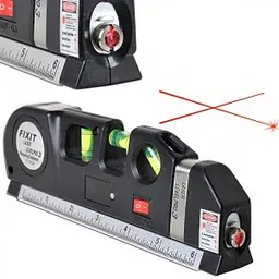 Рівень лазерний 4 в 1 рідинний 3х рівень рулетка лінійка Fixit Laser Level PRO 3 - мініатюра 6