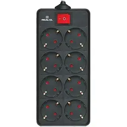 Фільтр живлення REAL-EL RS-8 Protect 5м Black (EL122300024)