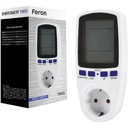 Розетка з лічильником електроенергії енергометр Feron TM55 (23246)