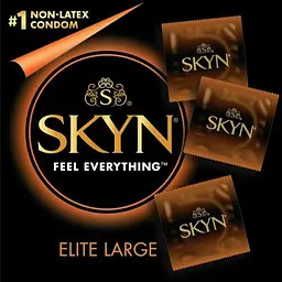 Презервативи Skyn Large 3 шт. збільшений розмір, без латексу, ультратонкі - мініатюра 3