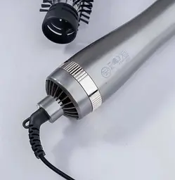 Фен щітка браш Gemei GM-4830 стайлер з щіткою для укладки, що обертається1000 Вт Сірий - мініатюра 9