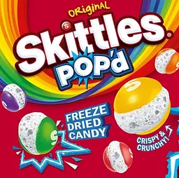 Цукерки Skittles Pop’d Freeze Dried Crispy Crunchy Candy 156г - мініатюра 2