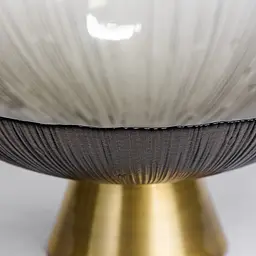 Фруктовниця скляна "Gold & Grey" 34 см на золотій ніжці Yiwu HP-34-119 - мініатюра 6
