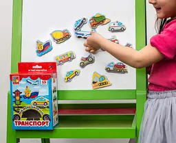 М'які магніти Vladi Toys Мій маленький світ Транспорт, укр. мова (VT3106-12) - мініатюра 4