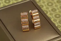 Сережки Xuping Jewelry Гармошка 1,8 см золотисті