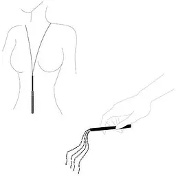 Ланцюжок-батіг на шию Bijoux Indiscrets Magnifique Necklace Whip прикраса для тіла Gold - мініатюра 4