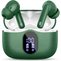 Бездротові навушники, Bluetooth 5.3 Навушники Bass Stereo, Шумопридушення Зелений