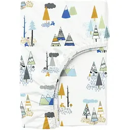 Простирадло Cosas на резинці 90x190x25 wigwam forest, салатовий (WigwamForest_90x190x25)