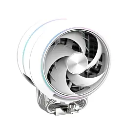Кулер для процесора Zalman ZET 5, White, алюміній и 5 мідних теплових трубок, 2x130 мм 600~2000RPM±10%, для Intel 115x/1200/1700/1851, AMD AM4/AM5, до 220 Вт, висота 158 мм (ZET5WHITE) - мініатюра 2