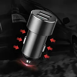 Автомобільний зарядний пристрій Baseus High Efficiency One to Two Cigarette Lighter Black (CRDYQ-01) [77945] - мініатюра 10