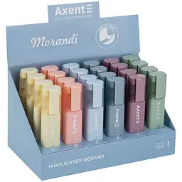 Упаковка маркерів Axent Highlighter 2537-A 1-5 мм клиноподібний morandi 24 шт. (2537-50-A) - мініатюра 3