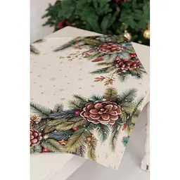 Скатертина-наперон гобеленова Прованс Ялинка 95×100 см (47059) - мініатюра 3