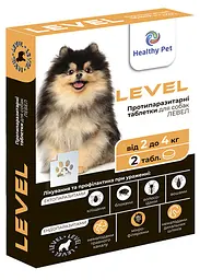 Таблетки від бліх та кліщів Level Healthy pet для собак 2-4 кг ЦІНА ЗА 1 ШТ 205043