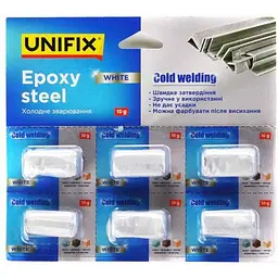 Клей UNIFIX Холодне зварювання біле 10г (планшет 6шт)