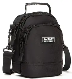 Тканинна чоловіча сумка Lanpad чорний (LAN61028 black)