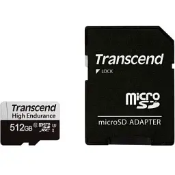 Карта пам'яті Transcend 512GB microSDXC class 10 UHS-I U3 High Endurance (TS512GUSD350V)
