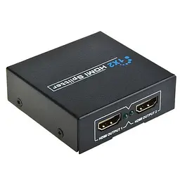 Розгалужувач HDMI на 2 монітори, 1X2 HDMI Splitter Чорний, сплітер hdmi на 2 монітори 1080p, hdmi хаб
