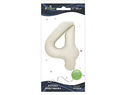 Кулька фольгована цифра PELICAN 32 (80 см) 1 4 молочна