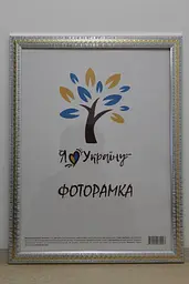 Фоторамка 30х42, срібна із золотою змійкою, 2416-120G, СКЛО + ДВП                                                                                                                                                                                                                                                                                                                                                                                                                      