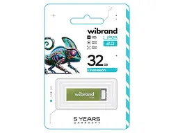 Флешка Wibrand 32 GB Chameleon Green USB 2.0 (WI2.0/CH32U6LG) - мініатюра 2