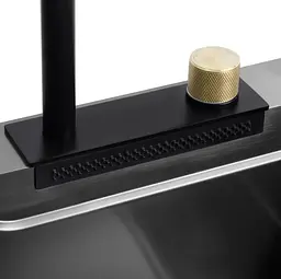 Кухонна мийка Kroner KRP Schwarze - SET7546HM PVD (3.0/0.7 мм) (CV032277) - мініатюра 9