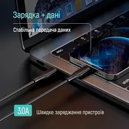 Дата кабель USB-C to USB-C 1.0m 3A 60W warm light gray ColorWay (CW-CBPDCC092-GR) - мініатюра 10