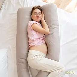 Подушка Ideia П-подібна для вагітних, 140x75x20 см, сірий (8-33722 сіро/біла) - мініатюра 4