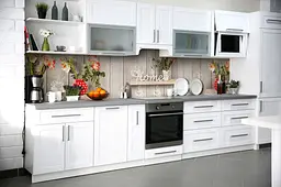Кухонний фартух Happy Pocket Home вінілова наклейка ПВХ дошки квіти затишок Текстура Сірий 60х300 см Z180894 - мініатюра 6