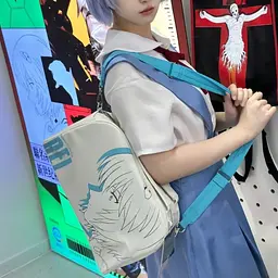 Сумка через плече Євангеліон Рей Аянамі Evangelion Rei Ayanami 40x22x10 см - мініатюра 2