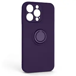 Силиконовый чехол для Apple iPhone 13 Pro, Icon Ring, фиолетовый, панель-накладка, с кольцом-подставкой на 360°, противоударный, возможность использования магнитных держателей, ArmorStandart (ARM68668)