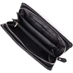 Жіночий шкіряний гаманець-клатч із відділенням під телефон ST Leather 23101 чорний - мініатюра 5