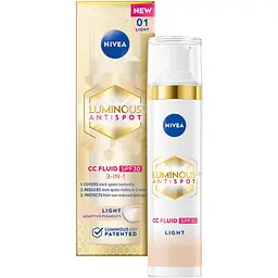 Тональний CC флюїд NIVEA Luminous630 Antispot 3 в 1 світлий SPF30 40 мл (82649)